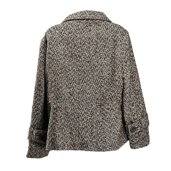 Vintage Last Kiss Tweed Dark Academia Pea Coat Jacket Plus Size 1X 90s - Picture 5 of 7